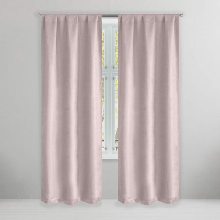 Set of 2: Brushed Textured Blackout Thermal Window Curtain Pair Panel