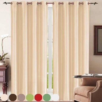Set of 2: Grommet Curtain Panels - Assorted Colors