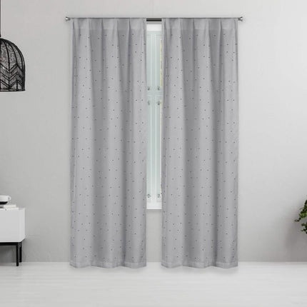 Set of 2: Pearl Detailing Design Blackout Window Curtain Pair Panel