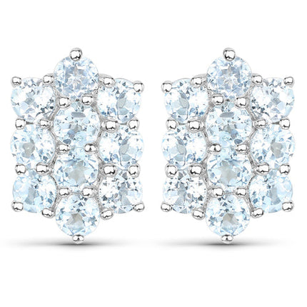 8.80 Carat Genuine Blue Topaz .925 Sterling Silver 3 Piece Jewelry Set (Ring, Earrings, and Pendant w/ Chain)