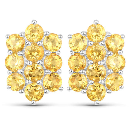 6.60 Carat Genuine Citrine .925 Sterling Silver 3 Piece Jewelry Set (Ring, Earrings, and Pendant w/ Chain)