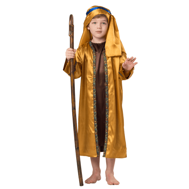 Kids Shepherd Costume with Robe, Headpiece and Biblical Style Details