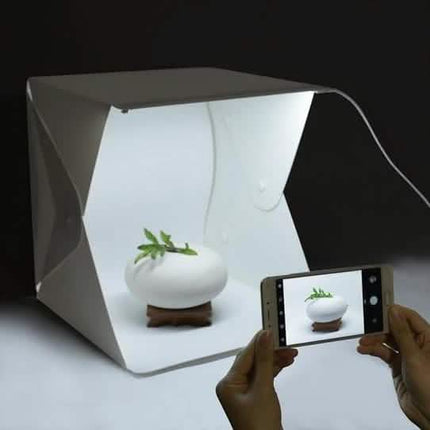 Shibusa Folding Photo Studio Kit Box with 2 LED Light Strips