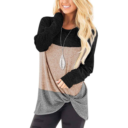 Sieanear Women's Casual Short Sleeve T-Shirt Tops Twist Knot Front Tunics