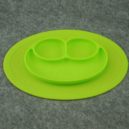 Silicone Feeding Placemat and 3-Section Plate