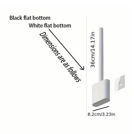 Silicone Toilet Brush with Long Holder Set