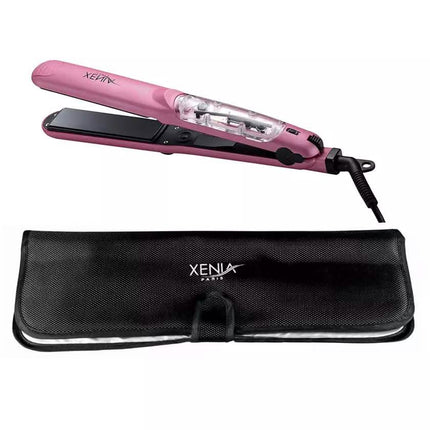 Silk Steam 1.25" Ceramic Steamer Flat Iron with Protective Heat Station Mat