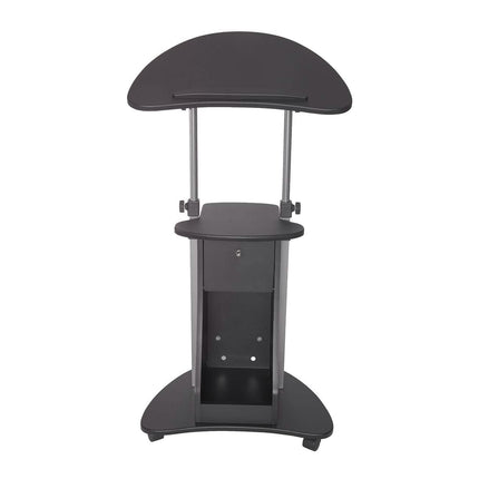 Sit-to-Stand Rolling Adjustable Laptop Cart with Storage