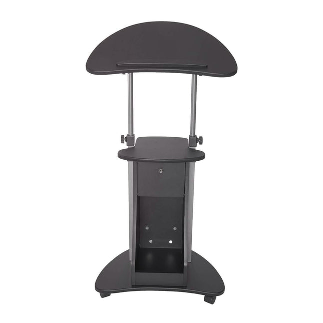Sit-to-Stand Rolling Adjustable Laptop Cart with Storage