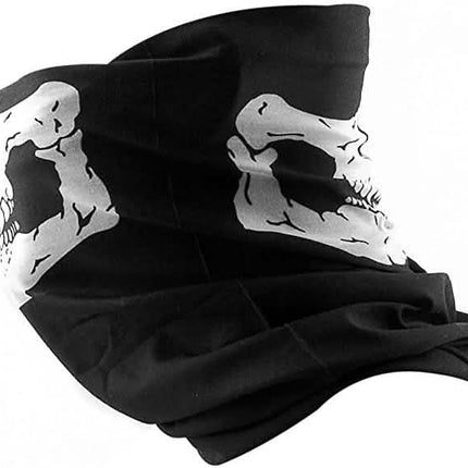 Skull Face Bandana Mask and Neck Gaiter