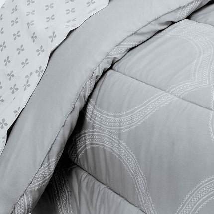 Sloane Street Ogee Bed in a Bag with Solid Reverse Comforter