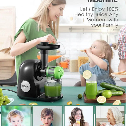 Slow Masticating Juicer Extractor Cold Press Juicer with Brush