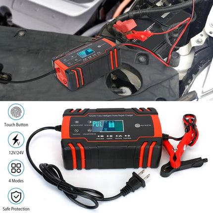 Smart Automatic Battery Charger with LCD Display