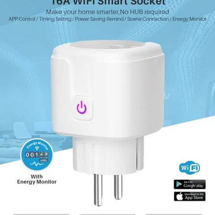 Smart Plug WiFi Socket Power Monitor Timing Function Tuya SmartLife APP Control Works With Alexa Google Assistant