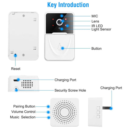Smart Wireless Wi-Fi Video Security Doorbell