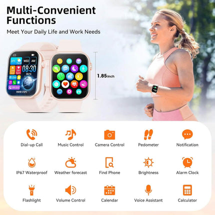 Smartwatch Sport Mode Pink  (Refurbished)