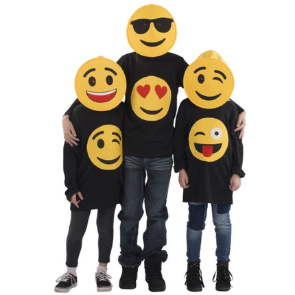 Adult Smiling Heart Emoji T-Shirt with Cute Graphic Print and Fun Casual Style