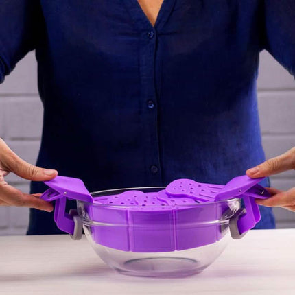 Snapbit Hands-Free Strainer for Pots, Pans & Bowls