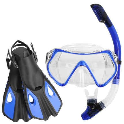 Snorkling Gear Mask Fin Set with Adjustable Swim Fins
