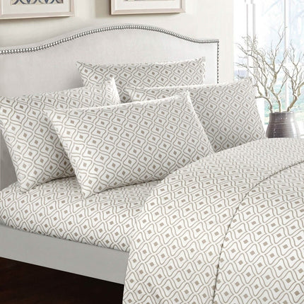 Soft Two-Tone Diamond Print Deep Pocket Sheet Sets
