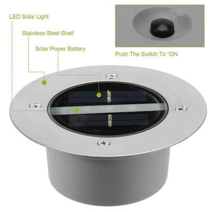 Solar LED Disk Lights IP44 Water Resistant Light Sensor