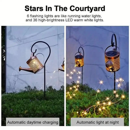 Solar LED Watering Can String Lights