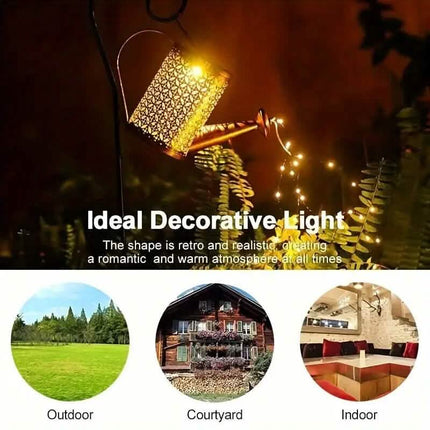 Solar LED Watering Can String Lights