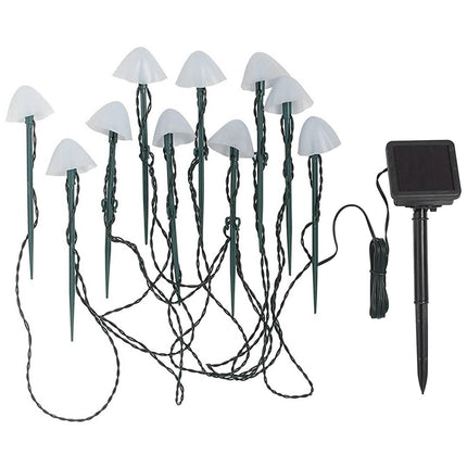 Solar Mushroom Lights Outdoor Decoration 10 LED Light Stake