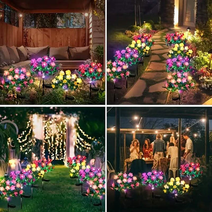 Solar-Powered Camellia Tree Lights