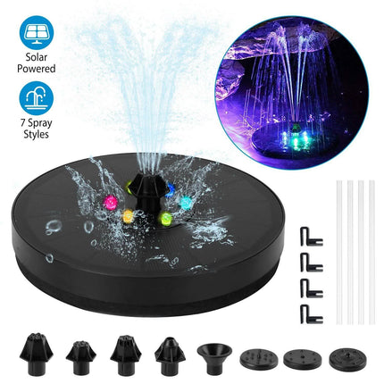 Solar Powered Fountain Pump Floating Bird Bath Pond Pump