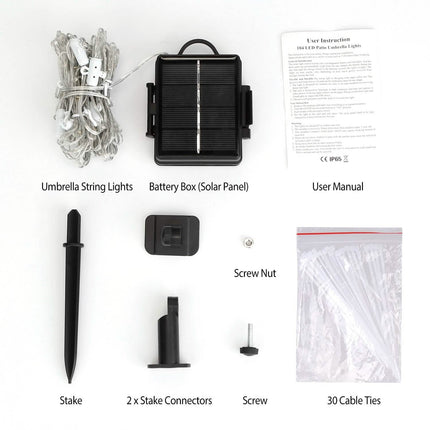 Solar Umbrella Outdoor String Light