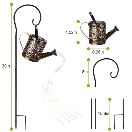 Solar Watering Can Powdered String Light Stake