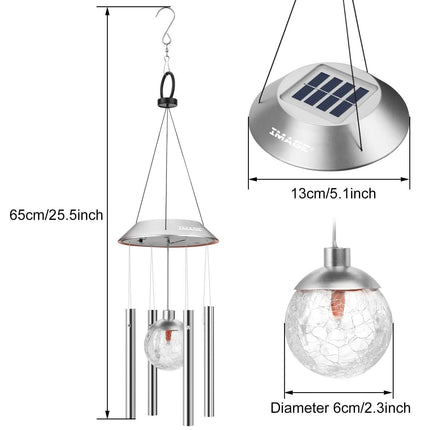 Solar Wind Chimes Color Changing LED Light