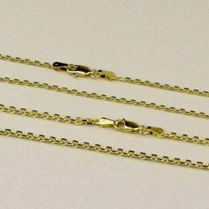 Solid 14K Gold Cable Chain Necklace