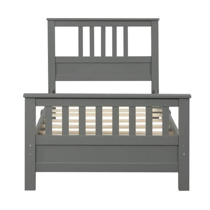 Solid Wood Platform Bed and Kids Room Headboard