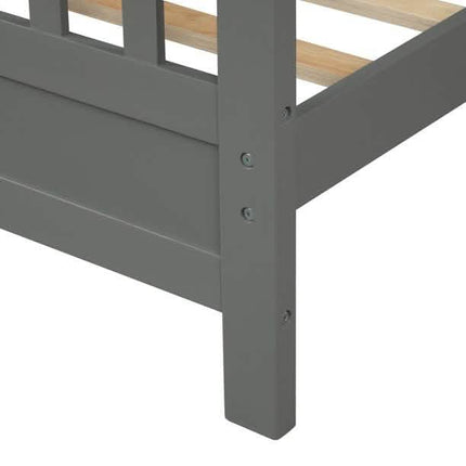 Solid Wood Platform Bed and Kids Room Headboard