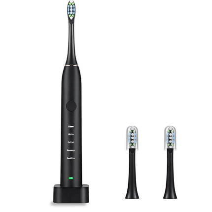 Sonic Electric Toothbrush For Adults Magnetic Charging Waterproof IPX7 Replacement Heads Set