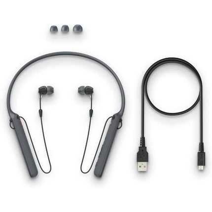 Sony - C400 Wireless Behind-Neck in Ear Headphone - Black (Refurbished)