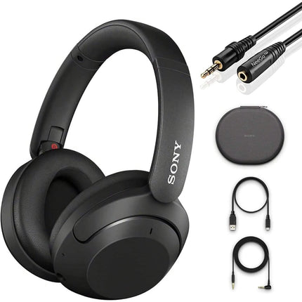 Sony Wireless Noise Cancelling Headphones WH-XB910N Bluetooth Headset + NeeGo 3.5mm Extension (Refurbished)
