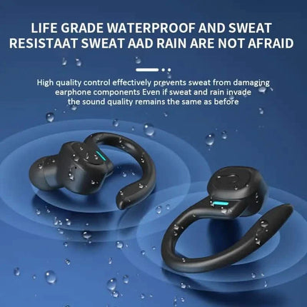 SP16 Wireless Earbuds Headphones with Microphone, Sports Earhook and LED Display Charging Case