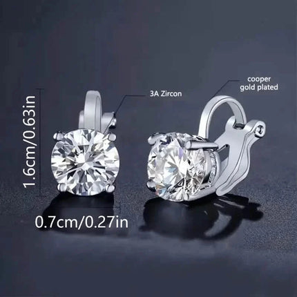 Sparkling Round Perforated Women's Earrings