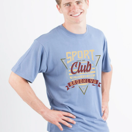 Sport Club Men's Bamboo Viscose/Organic Cotton Short Sleeve Graphic T-Shirt