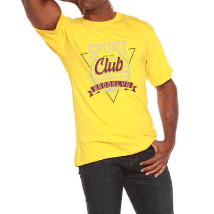 Sport Club Men's Bamboo Viscose/Organic Cotton Short Sleeve Graphic T-Shirt