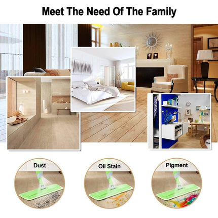 Spray Mop 360° Rotating Head Floor Cleaner 600Ml Bottle Fiber Sweeper Flat Mop