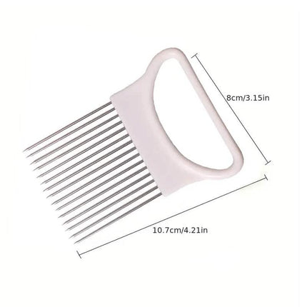 Stainless Steel Onion Needle Fork Vegetable Fruit Slicer