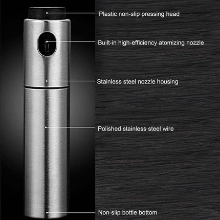 Stainless Steel Sprayer Dispenser, Dressing Spray Grilling Olive Oil