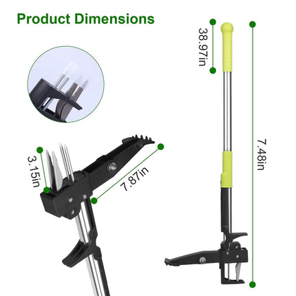 Standup Aluminum Weed Puller with 4 Claws