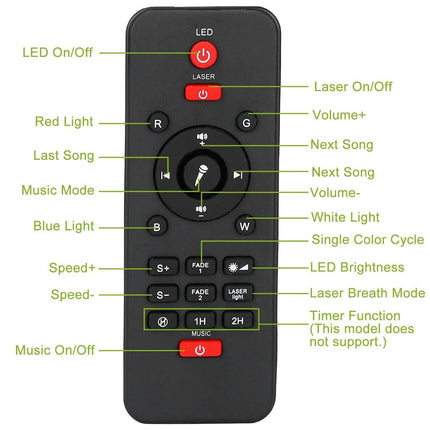Star Projector Lamp RGBW Wireless Music Speaker Night Light