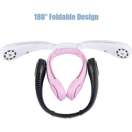 Staright Portable Hanging Neck Fan & Music Player Hands-Free Bladeless Fan