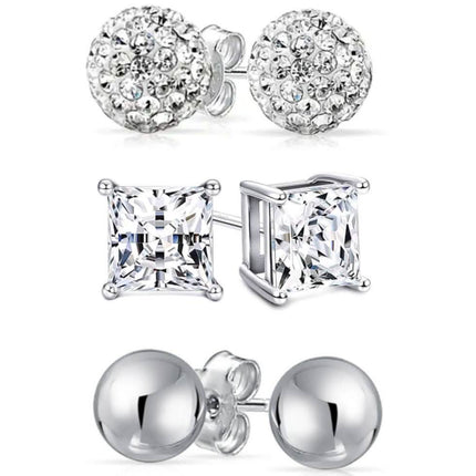 Sterling Silver Love Studs Set